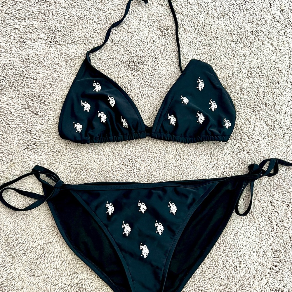 US Polo Assn. Black string bikini